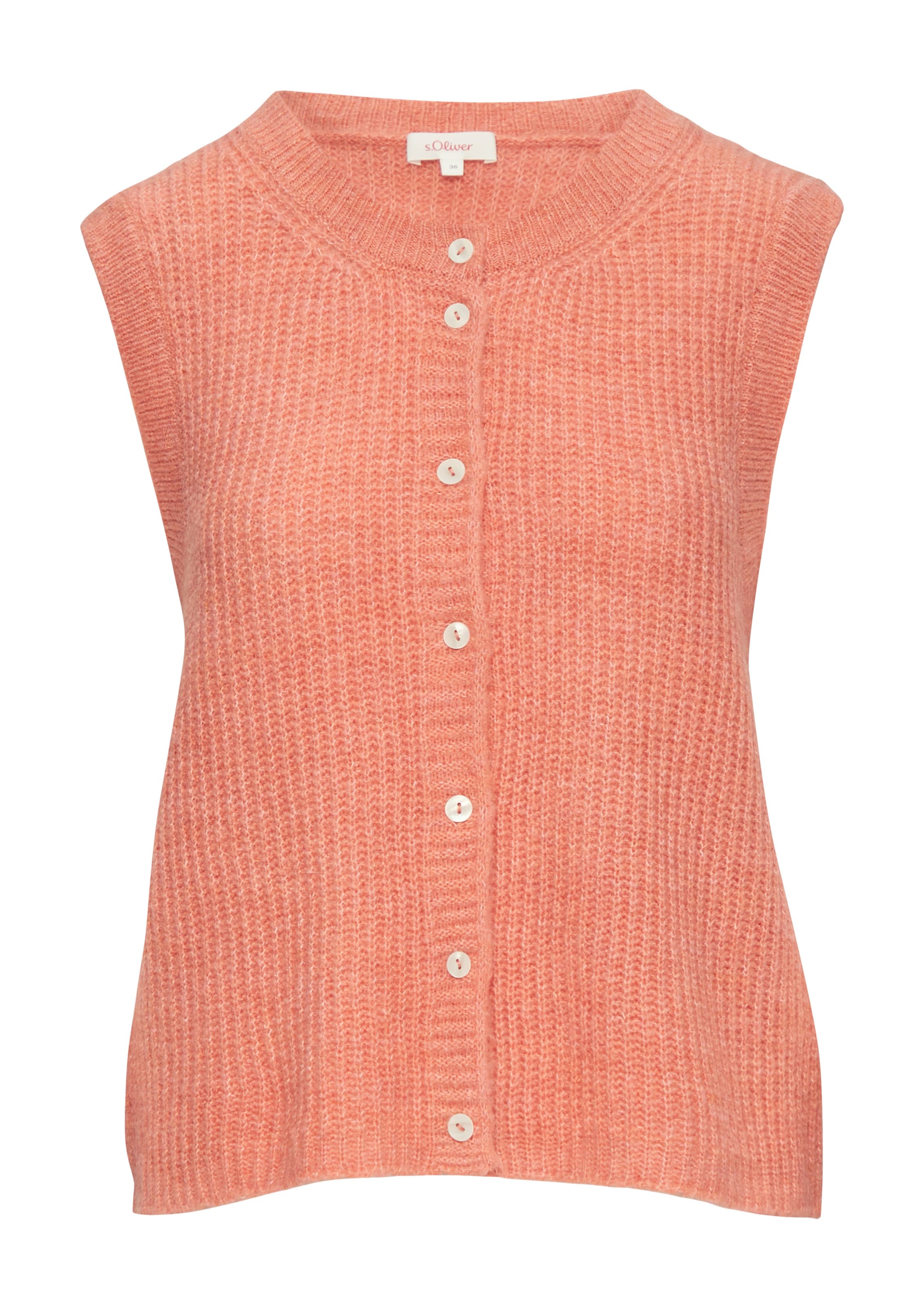 s.Oliver Strickweste in Orange: Vorderseite