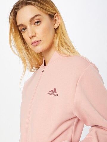 ADIDAS SPORTSWEAR Athletic Zip-Up Hoodie in Pink