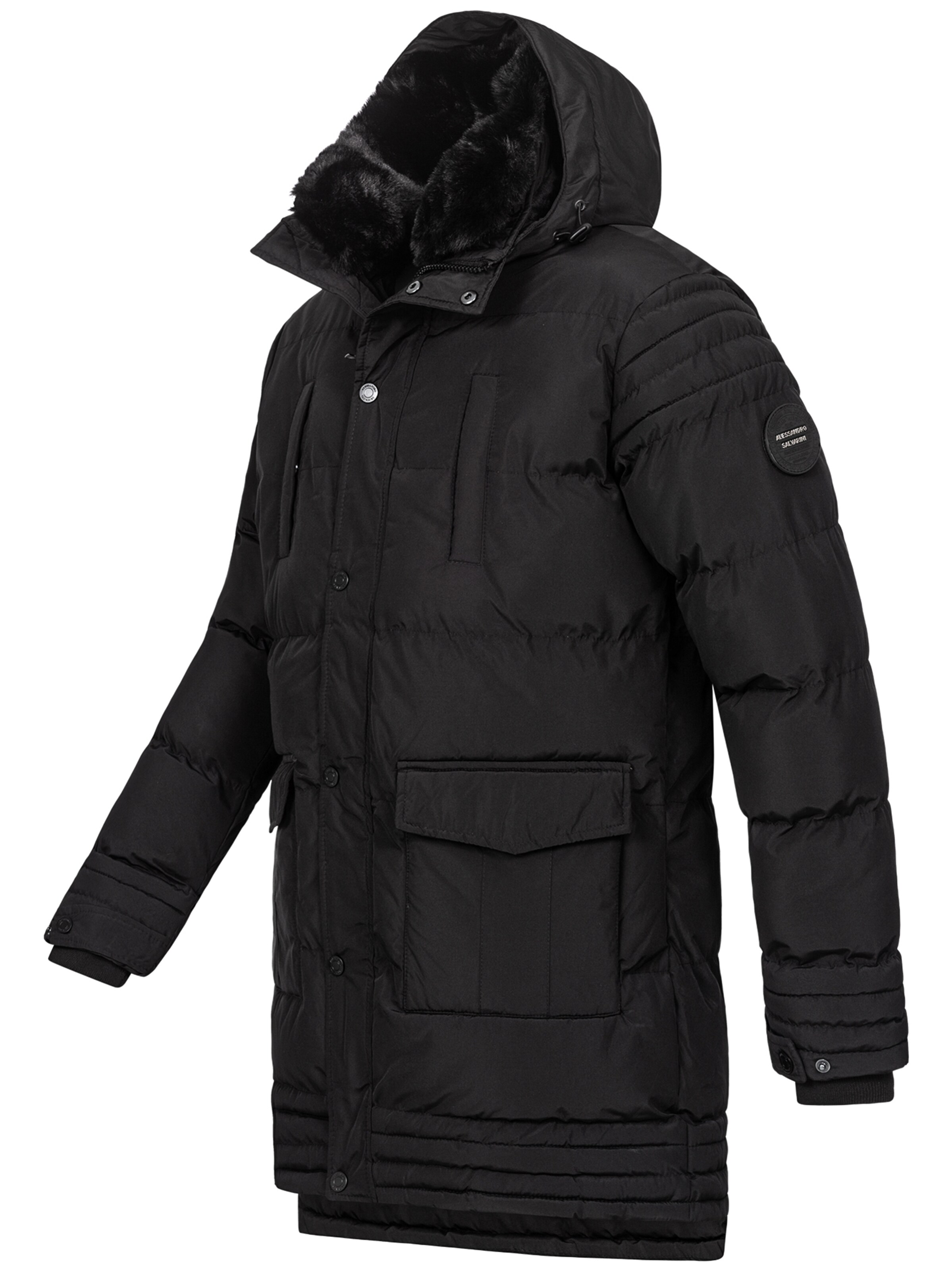 Alessandro Salvarini Winter Jacket in Black