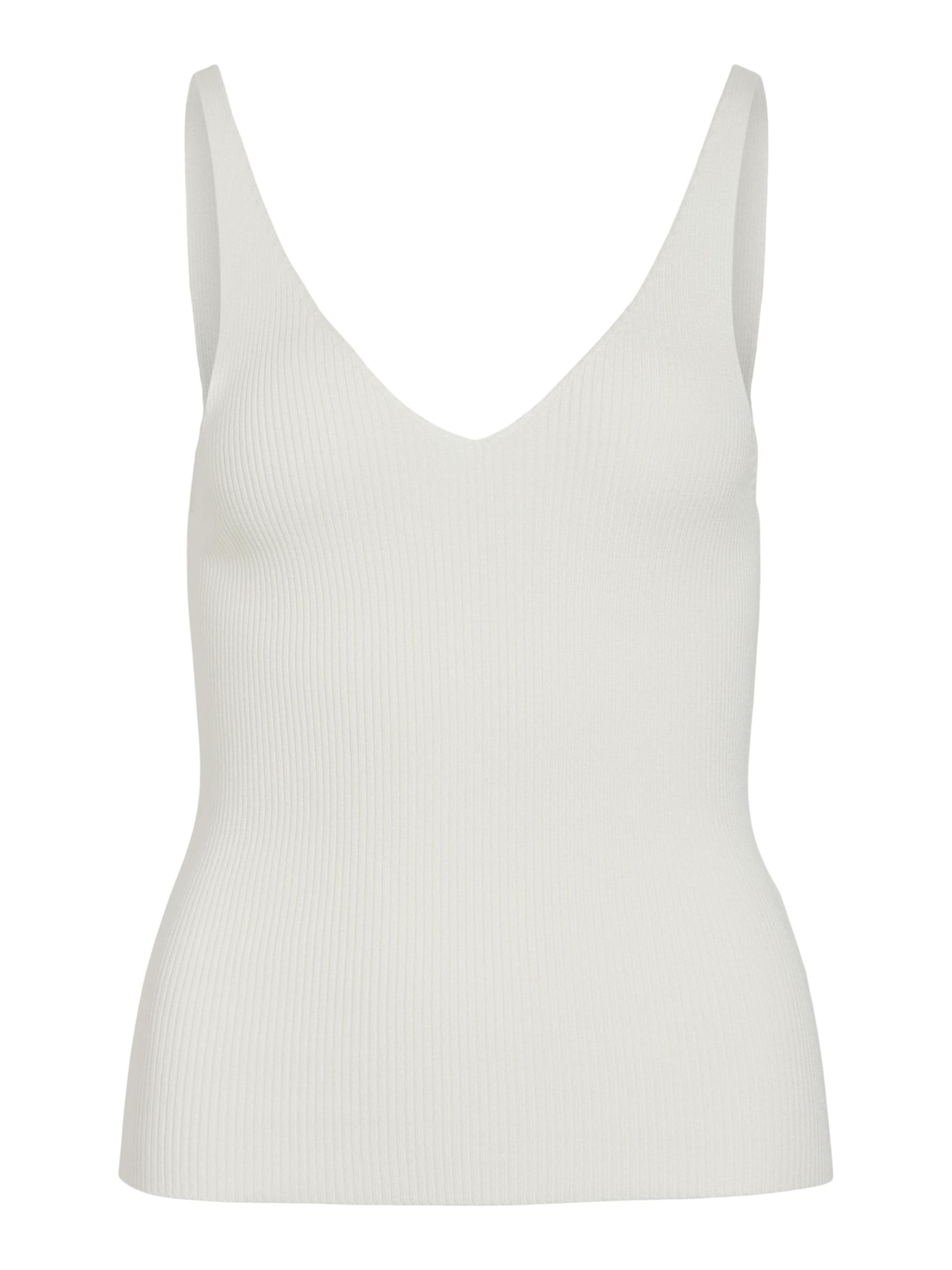 VILA Knitted Top in White: front