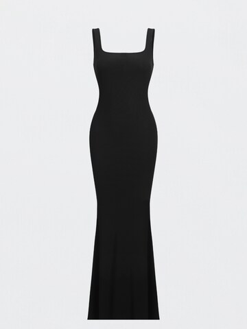 cfab (formerly creamy fabrics) Kleid 'Ribbed Tank Top Maxikleid'‌‌‌‌ in Schwarz: Vorderseite