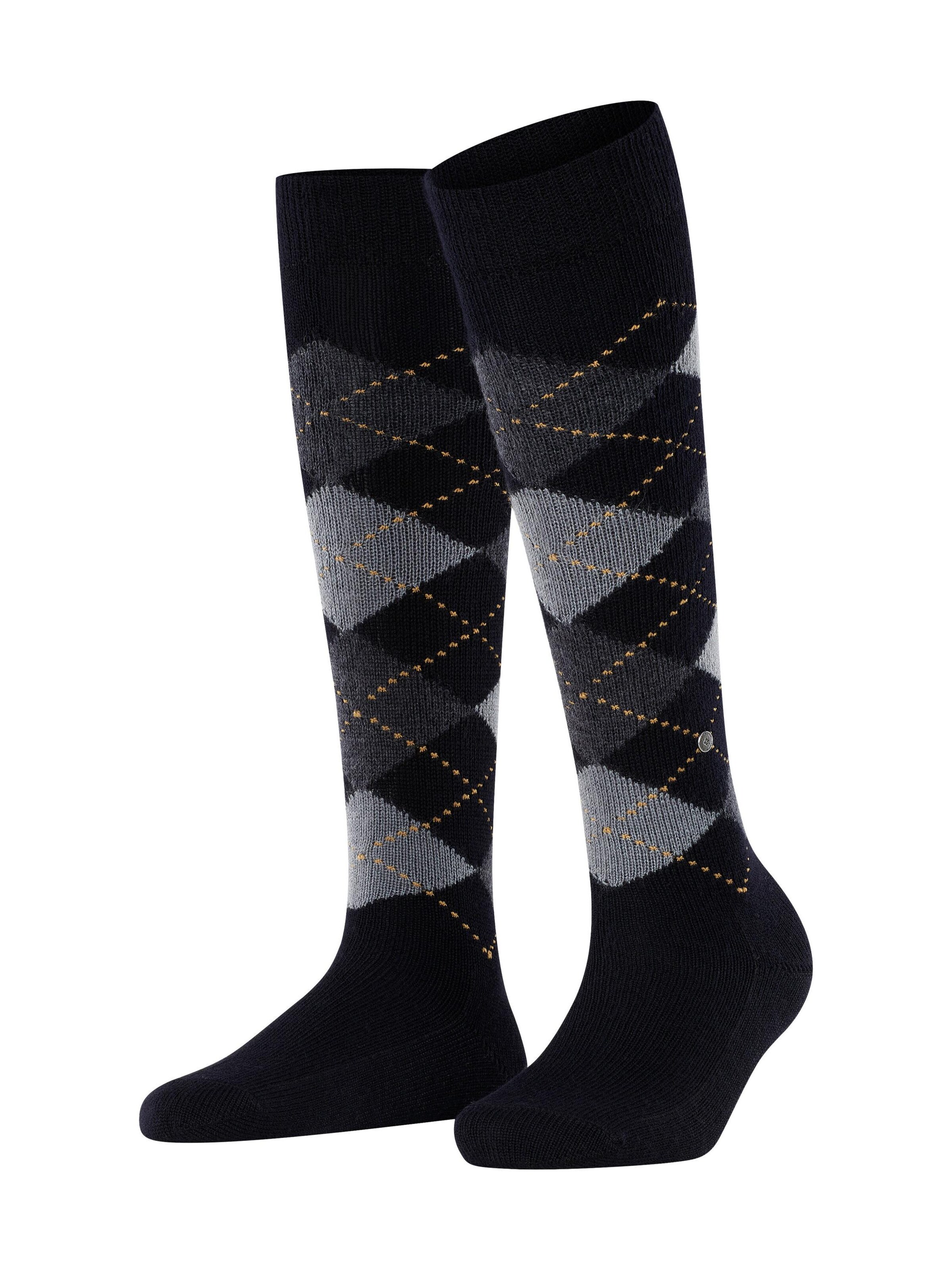 BURLINGTON Over the Knee Socks 'Whitby' in Black