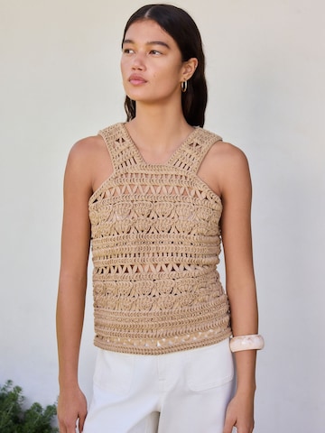 Next Stricktop in Beige: Vorderseite