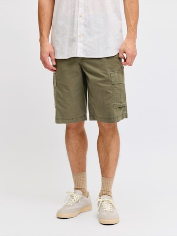 Loosefit Pantalon cargo 'JREBCORY' JJ Rebel en vert : devant