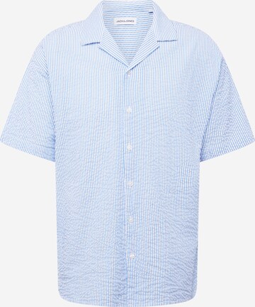 JACK & JONES Comfort fit Button Up Shirt 'AYDAN' in Blue: front