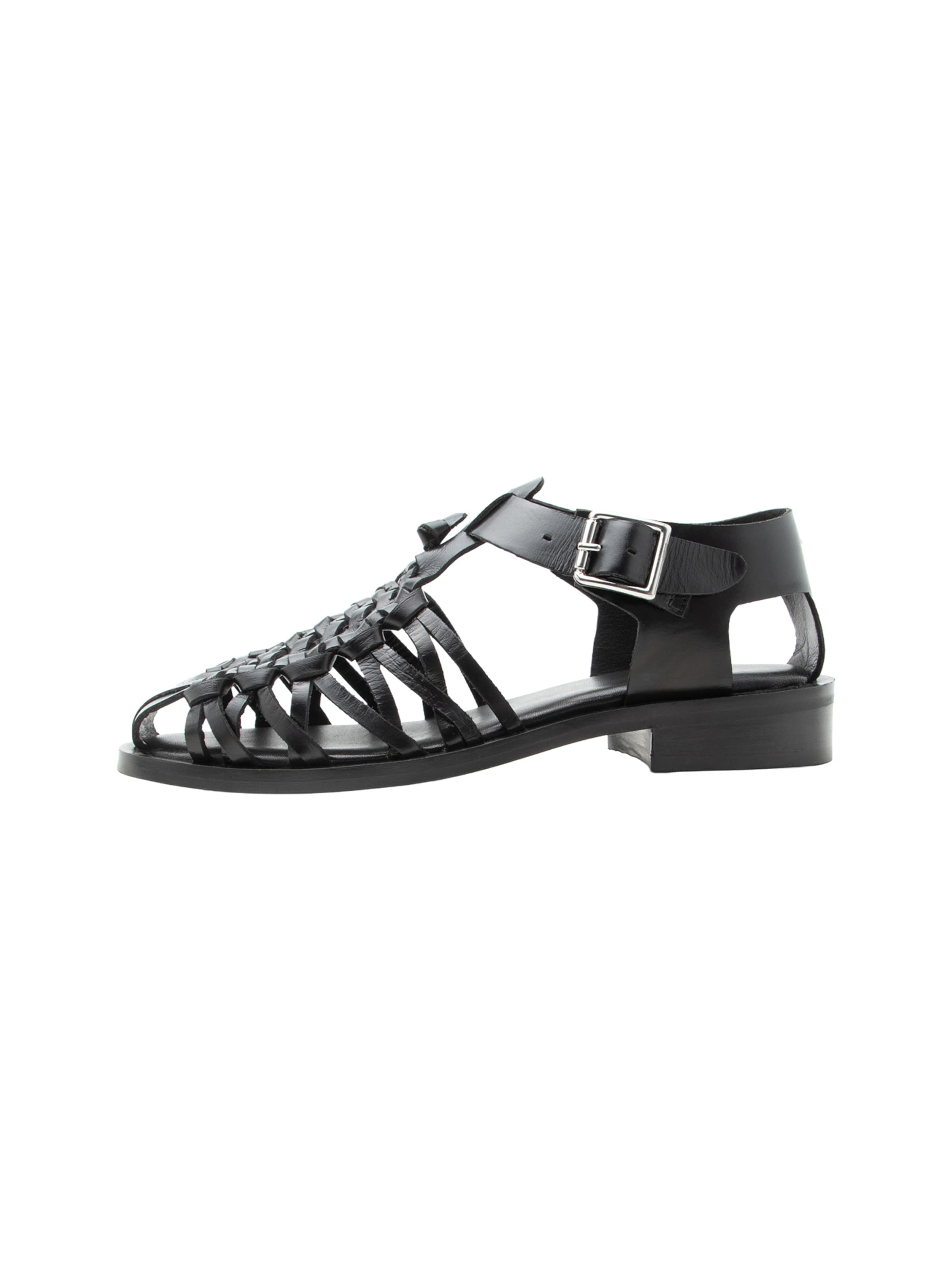 BRONX Strap Sandals 'Next-Wagon' in Black: front