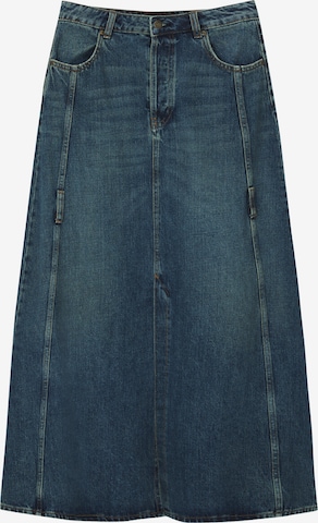 Pull&Bear Rok in Blauw: voorkant