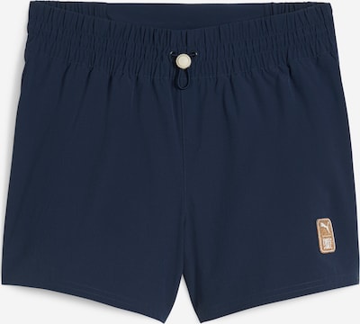 PUMA Sportske hlače 'First Mile' u mornarsko plava / svijetlosmeđa / bijela, Pregled proizvoda