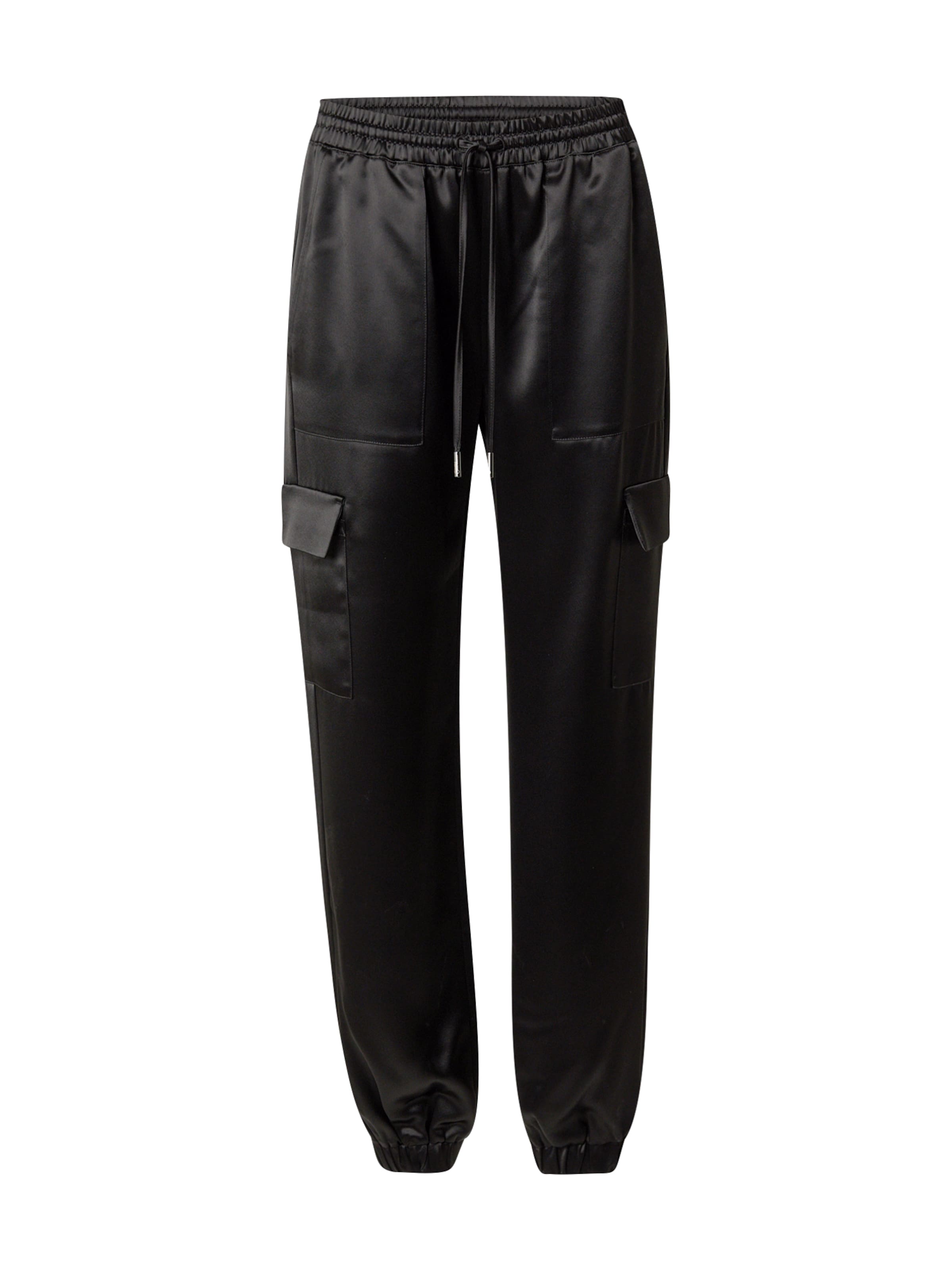 GUESS Tapered Broek 'New Marzia' in Zwart: voorkant