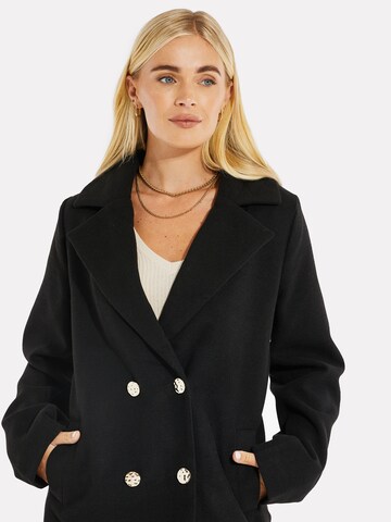 Threadbare Between-Seasons Coat 'Marley' in Black