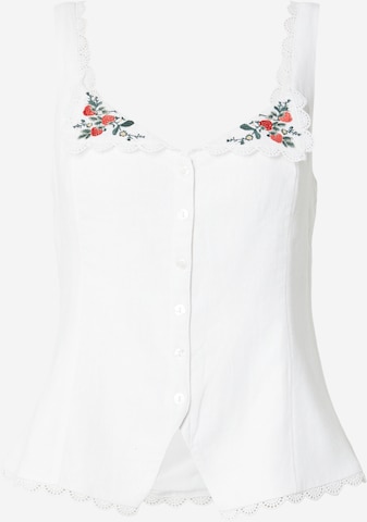Camicia da donna di Abercrombie & Fitch in bianco: frontale