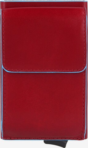 Piquadro Wallet 'Blue Square' in Red: front