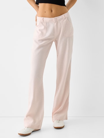 Bershka Loosefit Kalhoty – pink