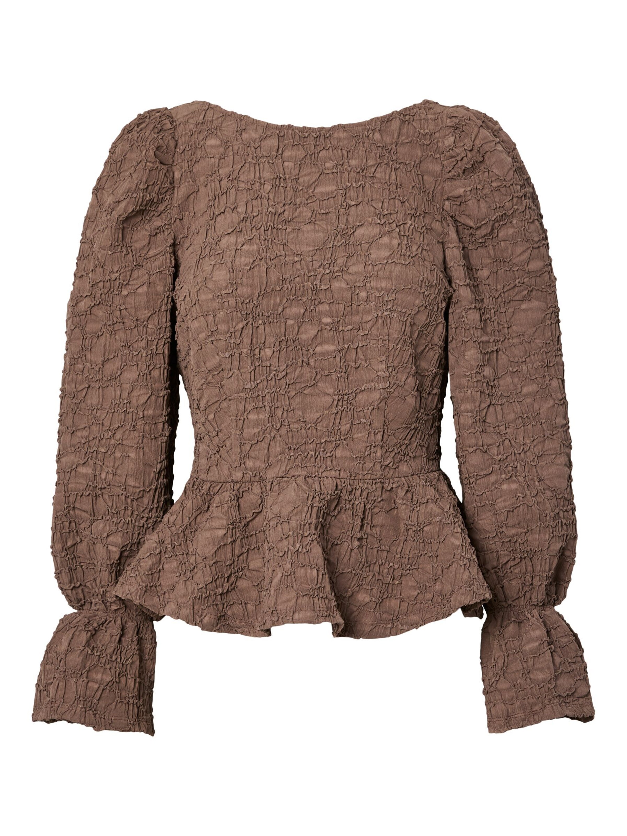 PIECES Bluse 'PCMOLLY' i brun: forside