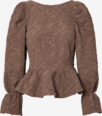 PIECES Bluse 'PCMOLLY' i brun: forside
