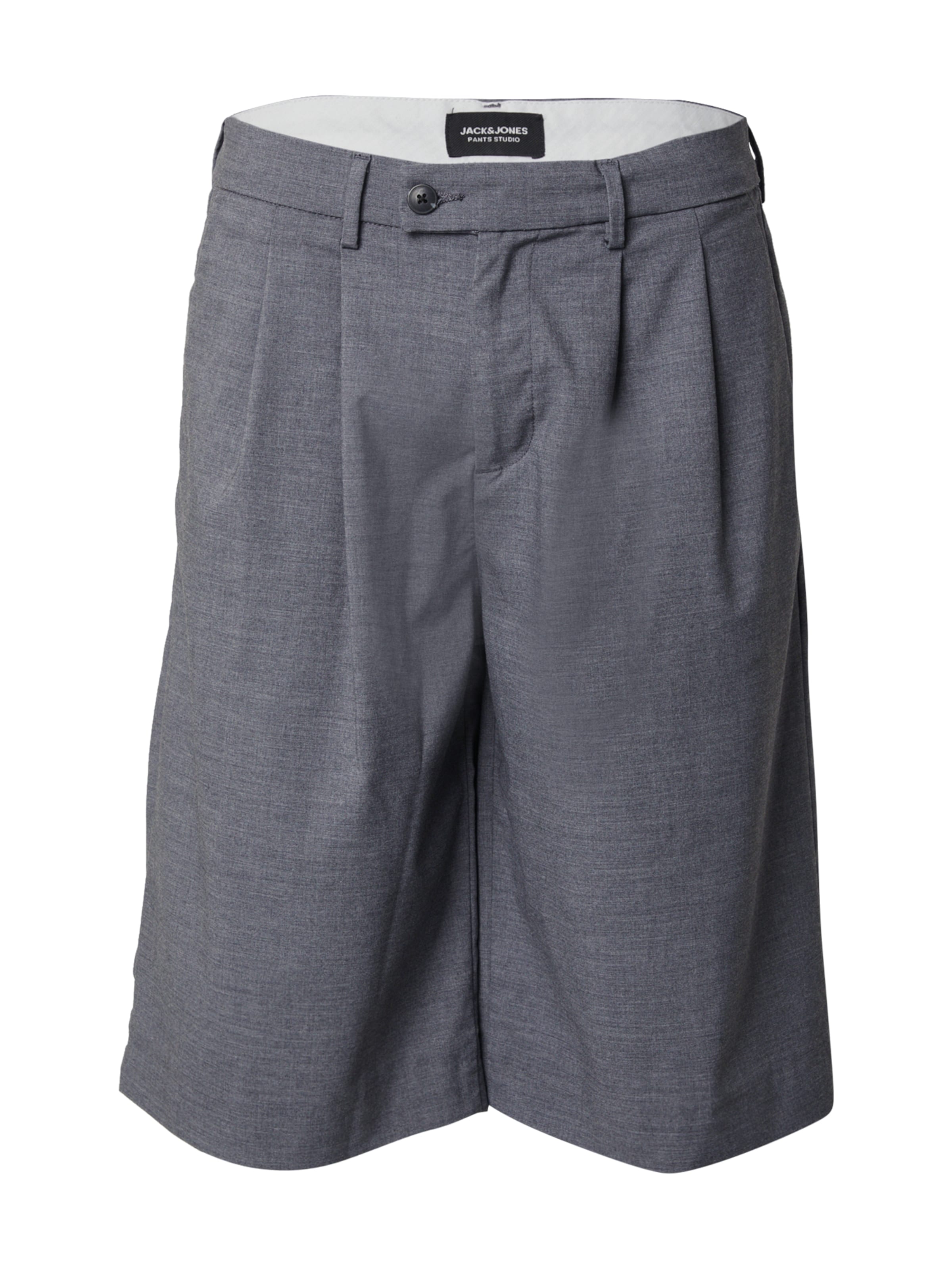 JACK & JONES Wide Leg Shorts 'JPSTBILL' in Grau: Vorderseite