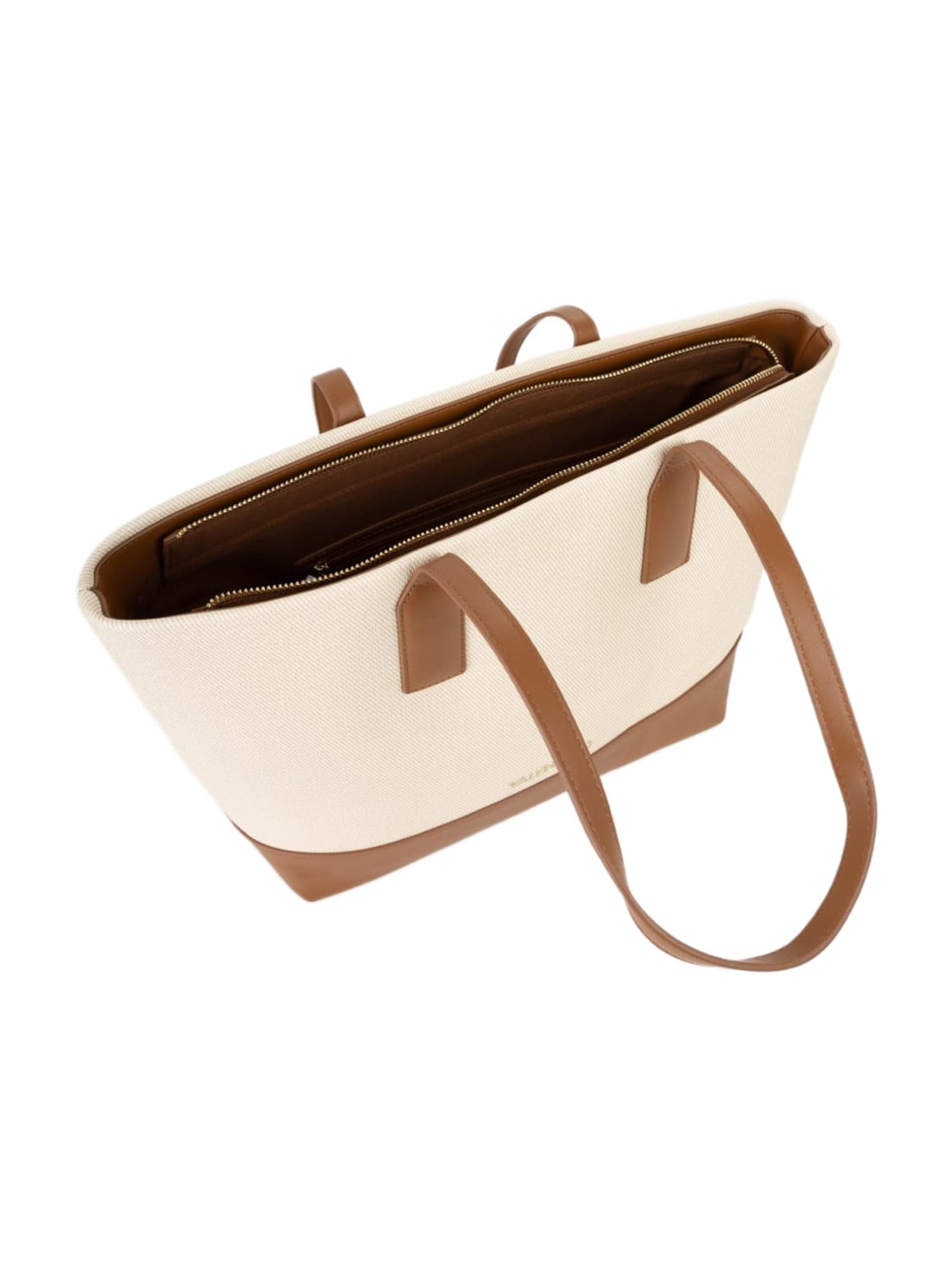 VALENTINO Nákupní taška 'Valentino Sac Cabas Atena Marron Femme Naturale/Cuoio' – hnědá
