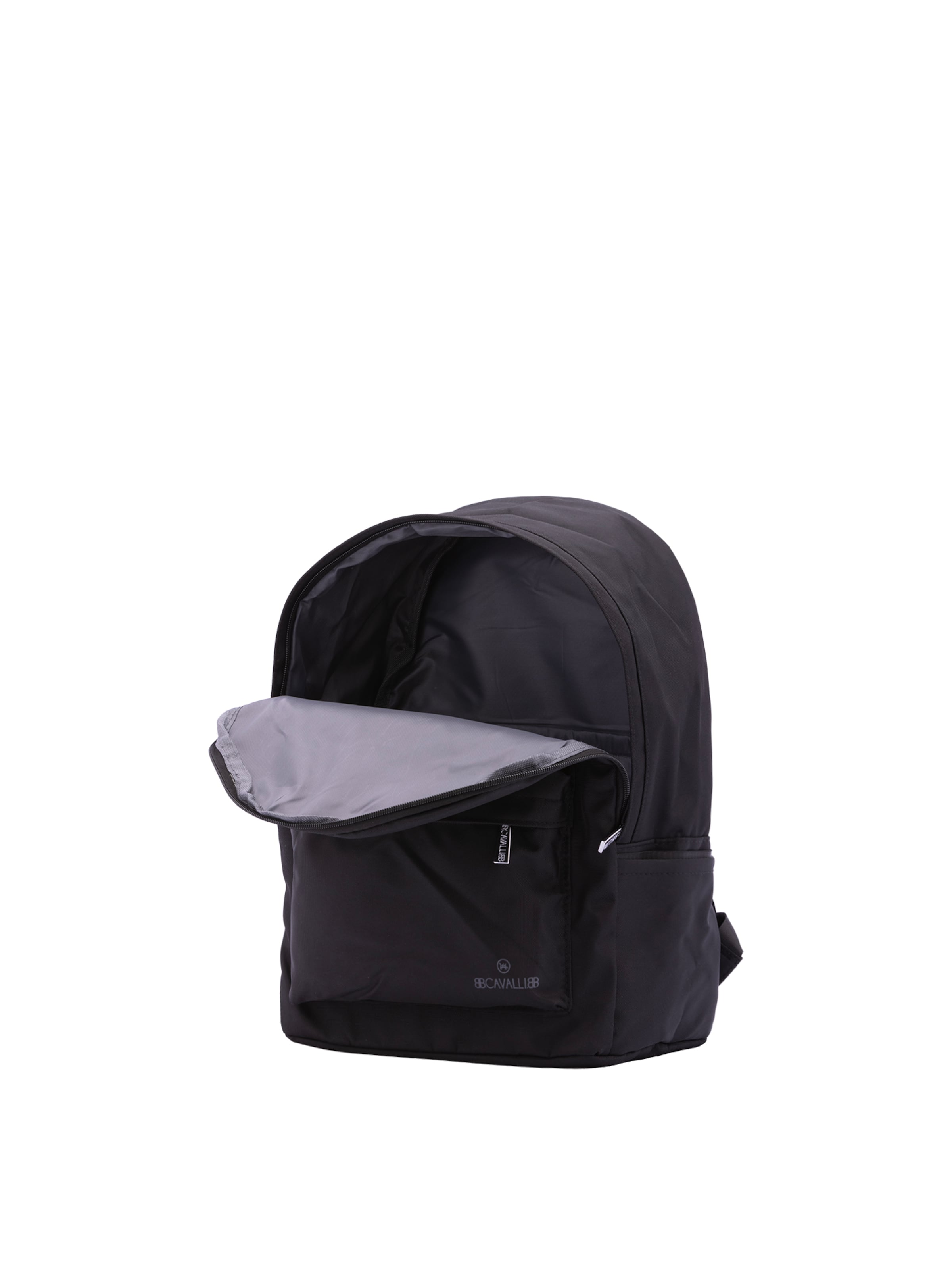 Zaino 'Zaino Unisex Vera Pelle con Tasche Zip - 42x30x13 cm' di B. Cavalli in nero