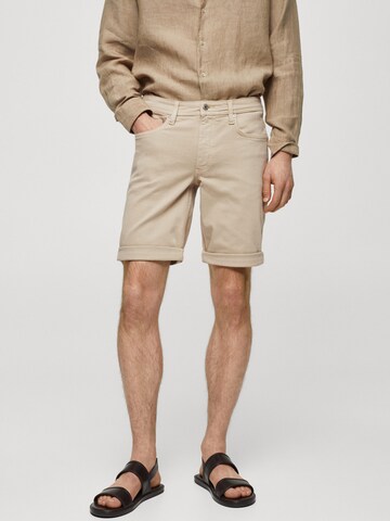 MANGO MAN Regular Shorts 'Nepto' in Beige: predná strana