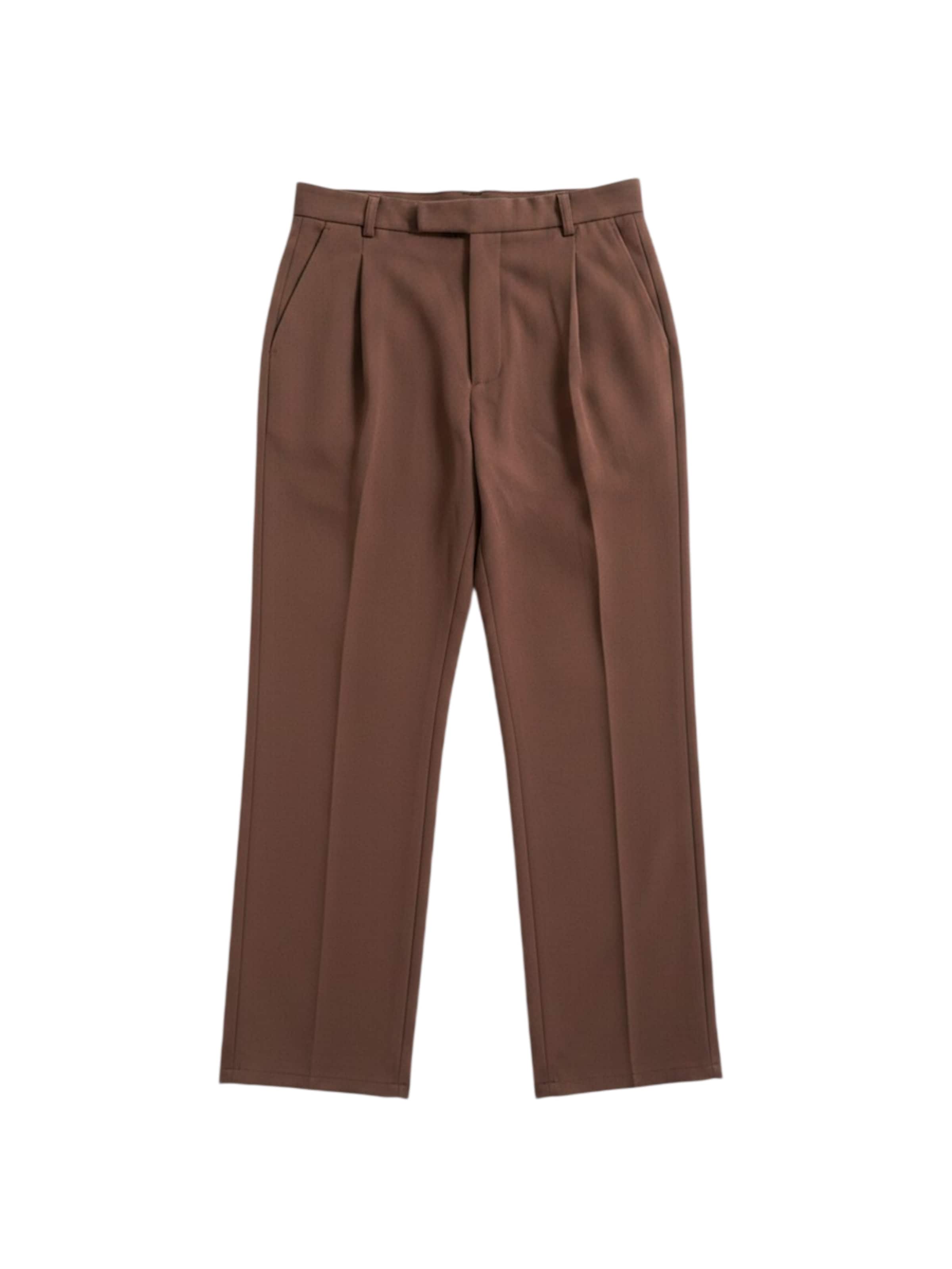 Kleidermafia Loosefit Broek in Bruin: voorkant