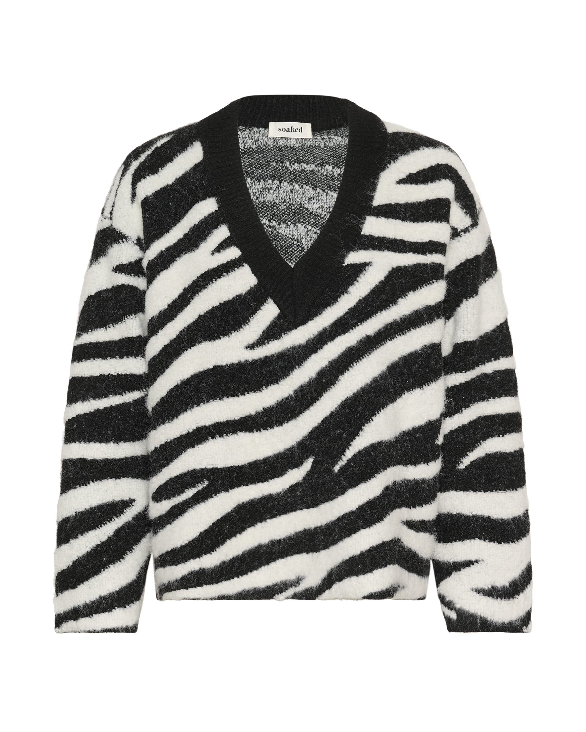 SOAKED IN LUXURY Sweater 'SL Sorea' in Black: front