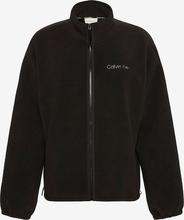 Calvin Klein Jeans Fleecetakki värissä musta: etupuoli