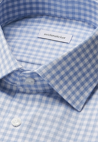 SEIDENSTICKER Regular fit Zakelijk overhemd 'Schwarze Rose' in Blauw