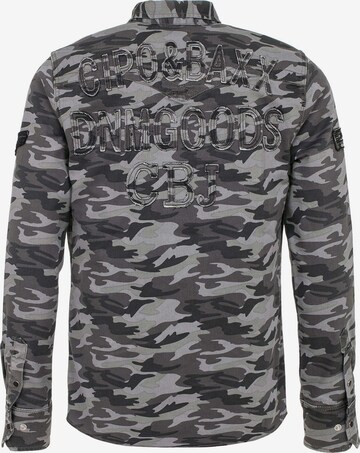 CIPO & BAXX Regular Fit Hemd 'Army' in Grau