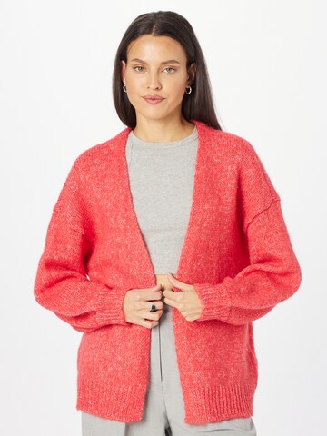 Y.A.S Knit Cardigan in Red: front