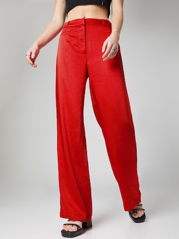 VIERVIER Wide leg Pants 'Carla' in Red: front