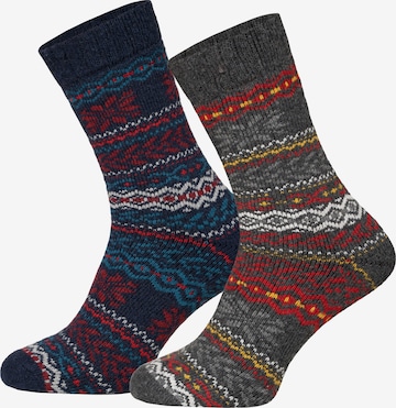 HomeOfSocks Socken 'HOS6536.' in Grau: Vorderseite
