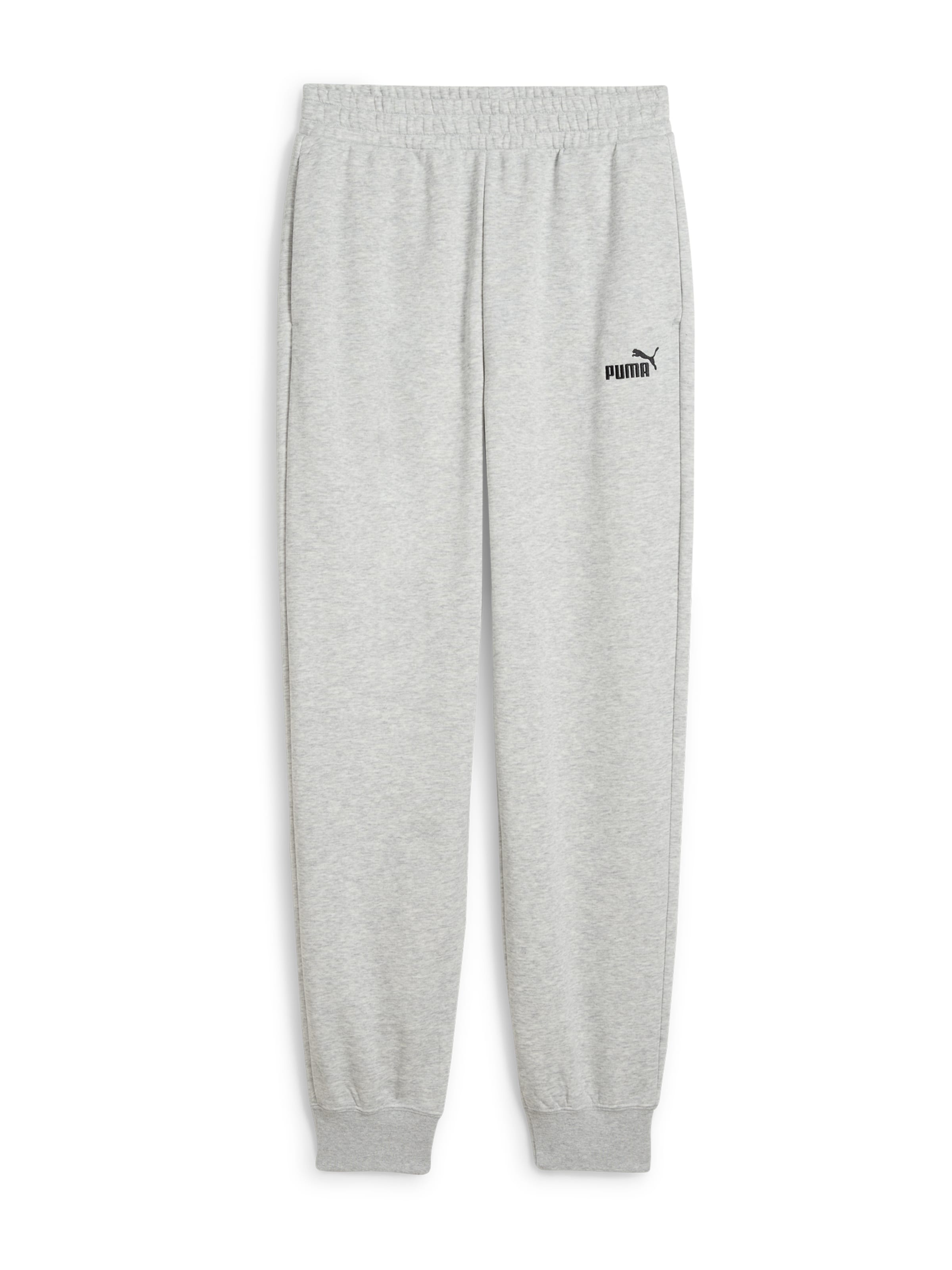 PUMA Zwężany krój Spodnie sportowe &#x27;ESS No. 1&#x27; w kolorze szary: przód