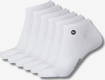 QOLONIA Socks in White: front