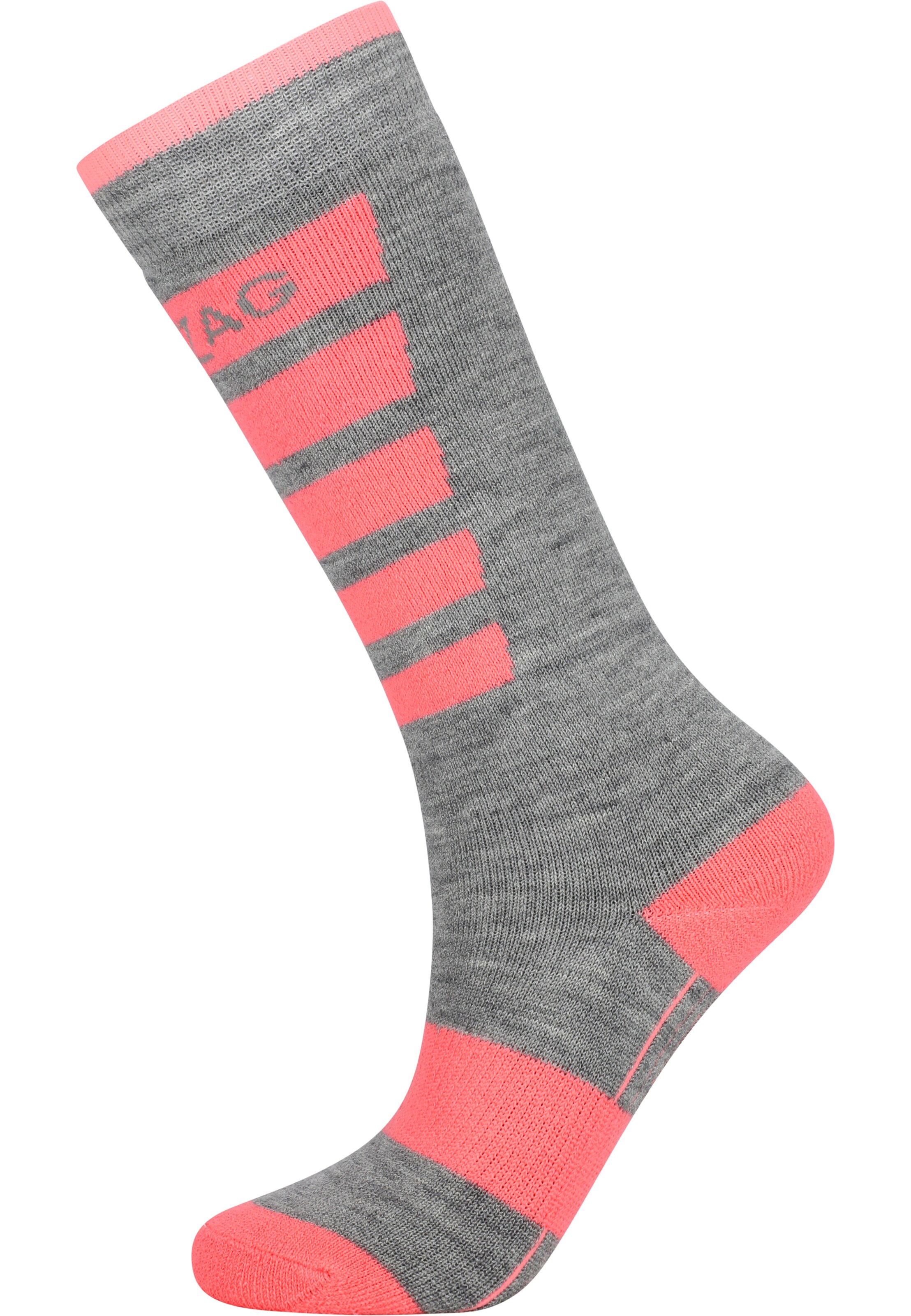 ZigZag Athletic Socks 'Znow' in Grey