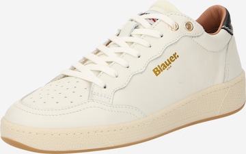 Baskets basses Blauer.USA en blanc : devant