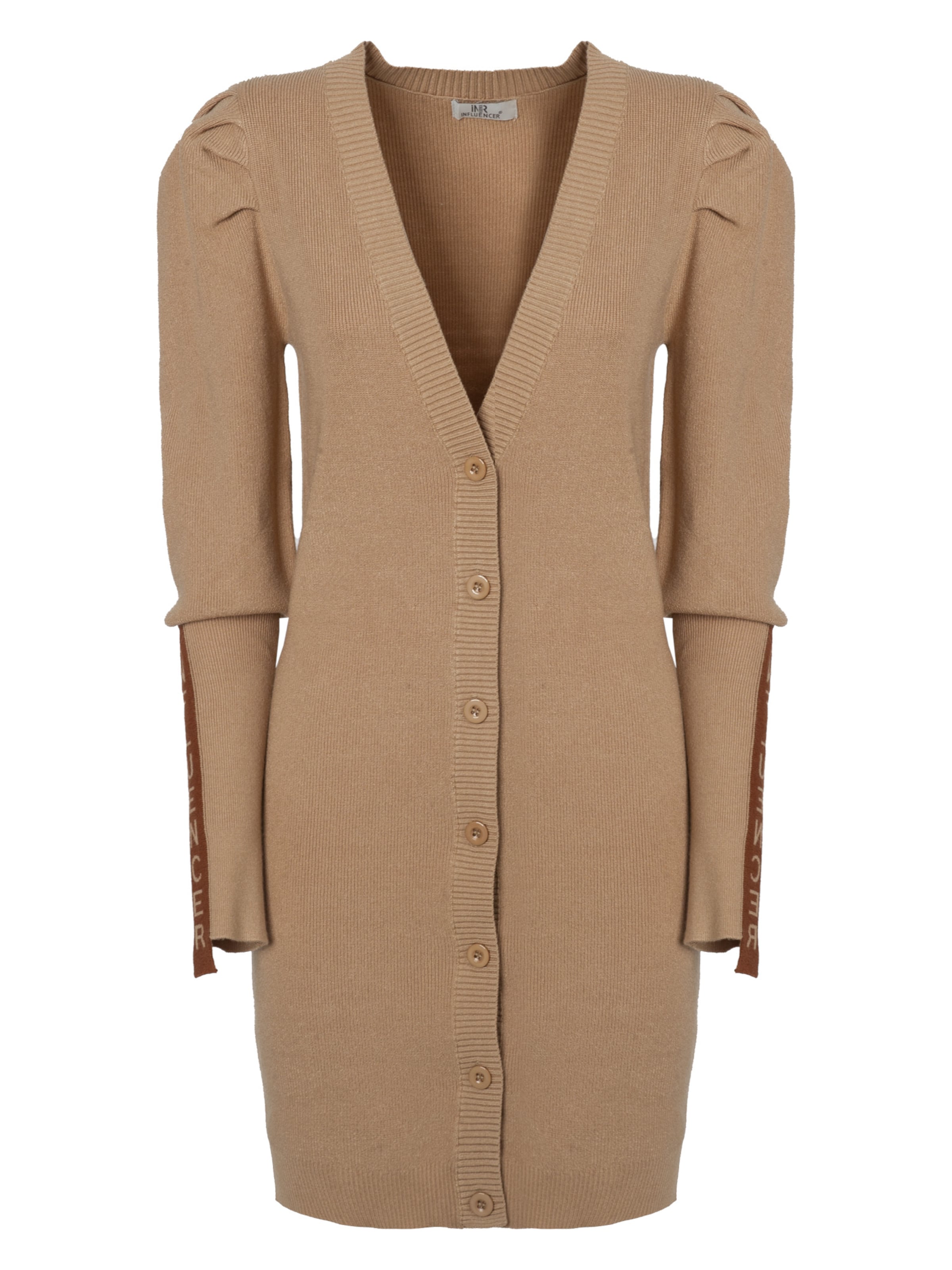 Influencer Knit cardigan in Beige: front