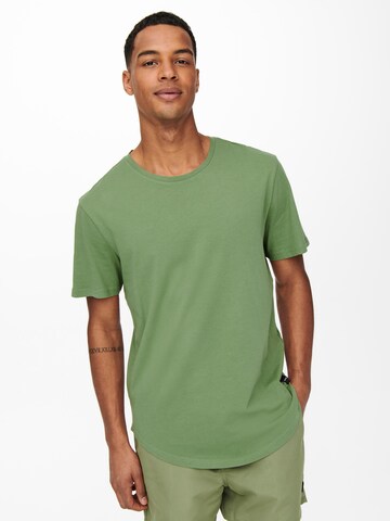 Only & Sons - Ajuste regular Camiseta 'Matt' en verde