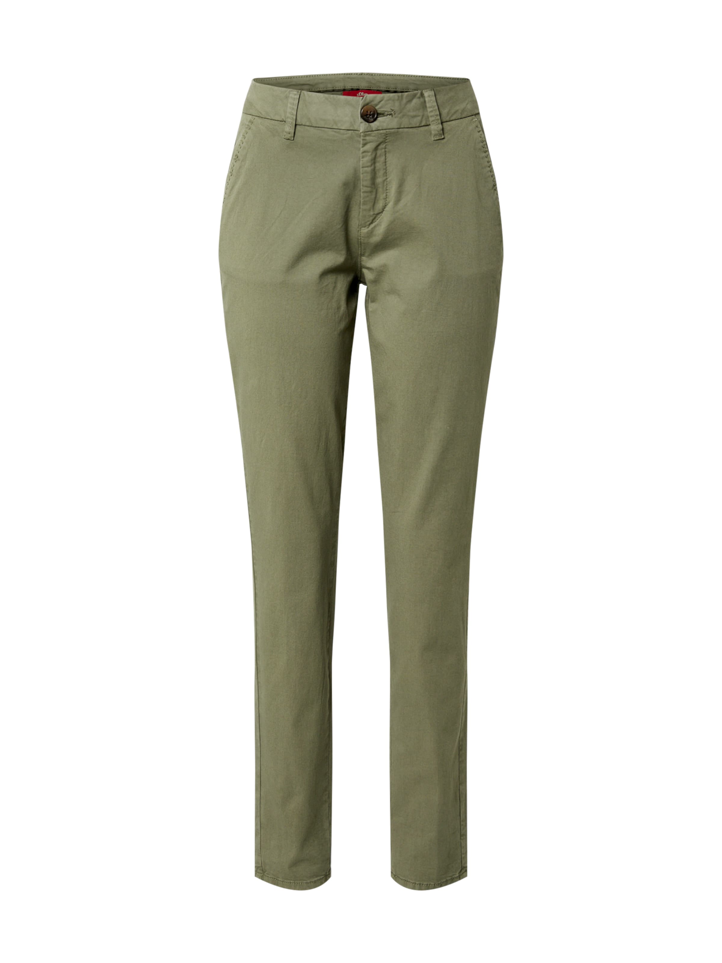 s.Oliver Slim fit Chino trousers in Green: front