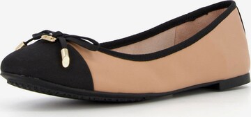 Dune LONDON Ballerina 'HARTLYN' in Bruin: voorkant