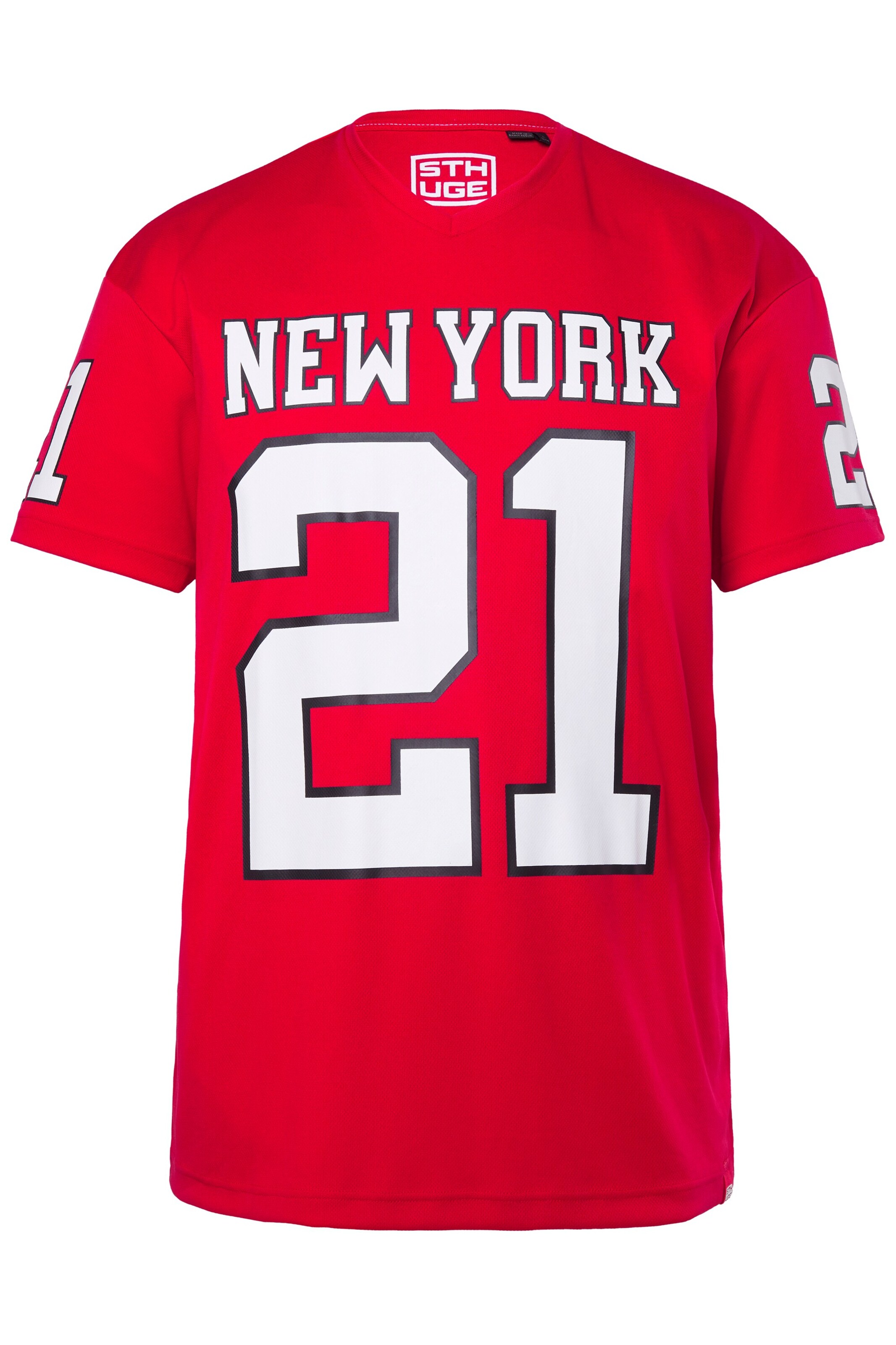 T-Shirt STHUGE en rouge : devant