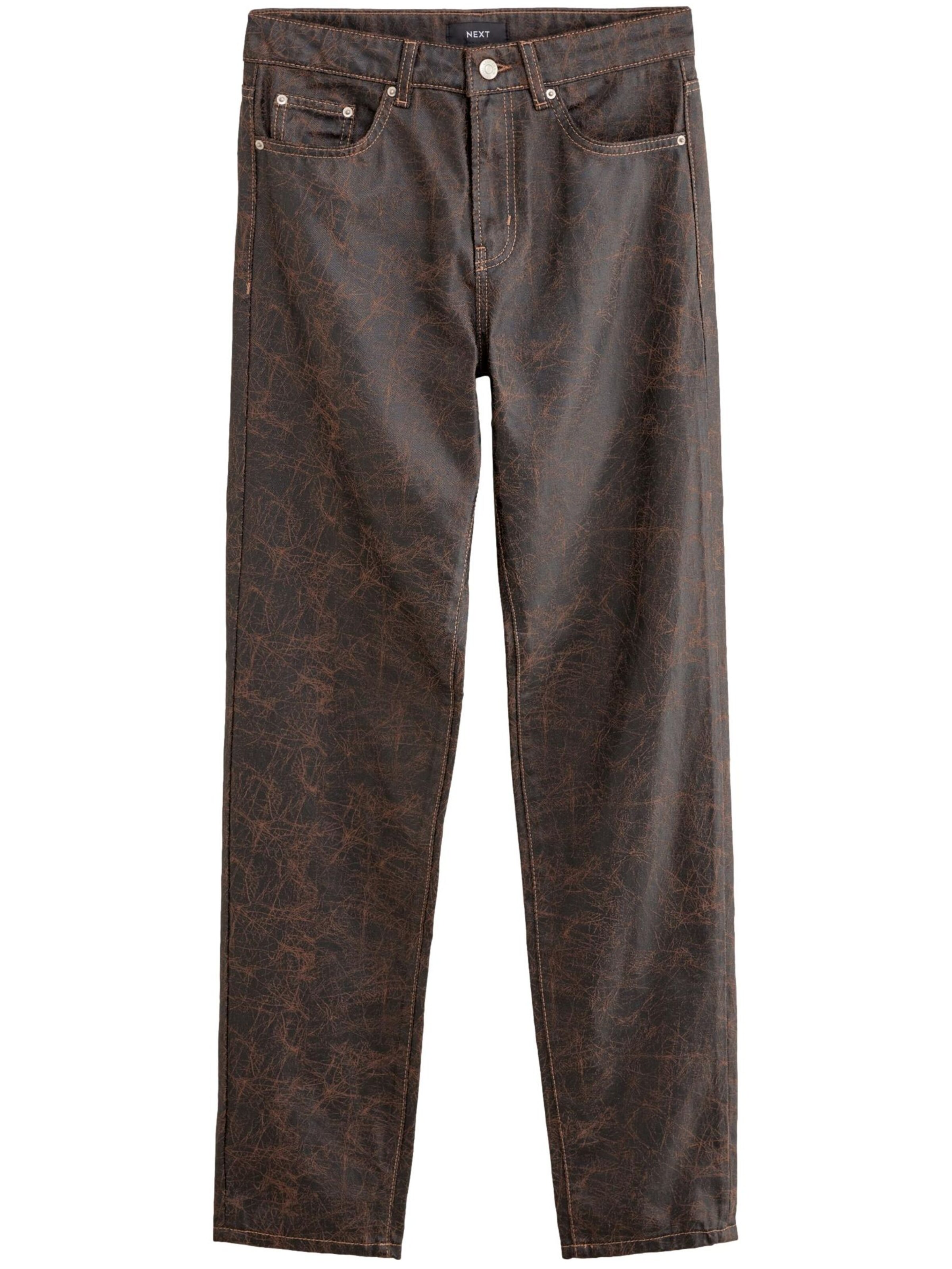 Next Regular Jeans in Bruin: voorkant