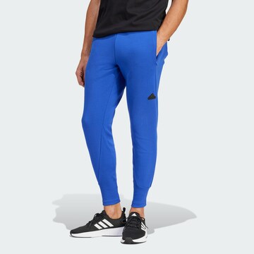 ADIDAS SPORTSWEAR Tapered Workout Pants 'Z.N.E. Premium' in Blue: front