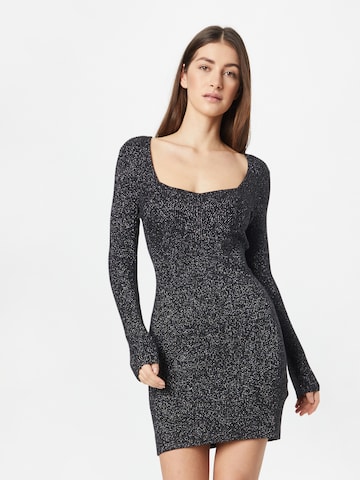 Abercrombie & Fitch Πλεκτό φόρεμα σε μαύρο: μπροστά