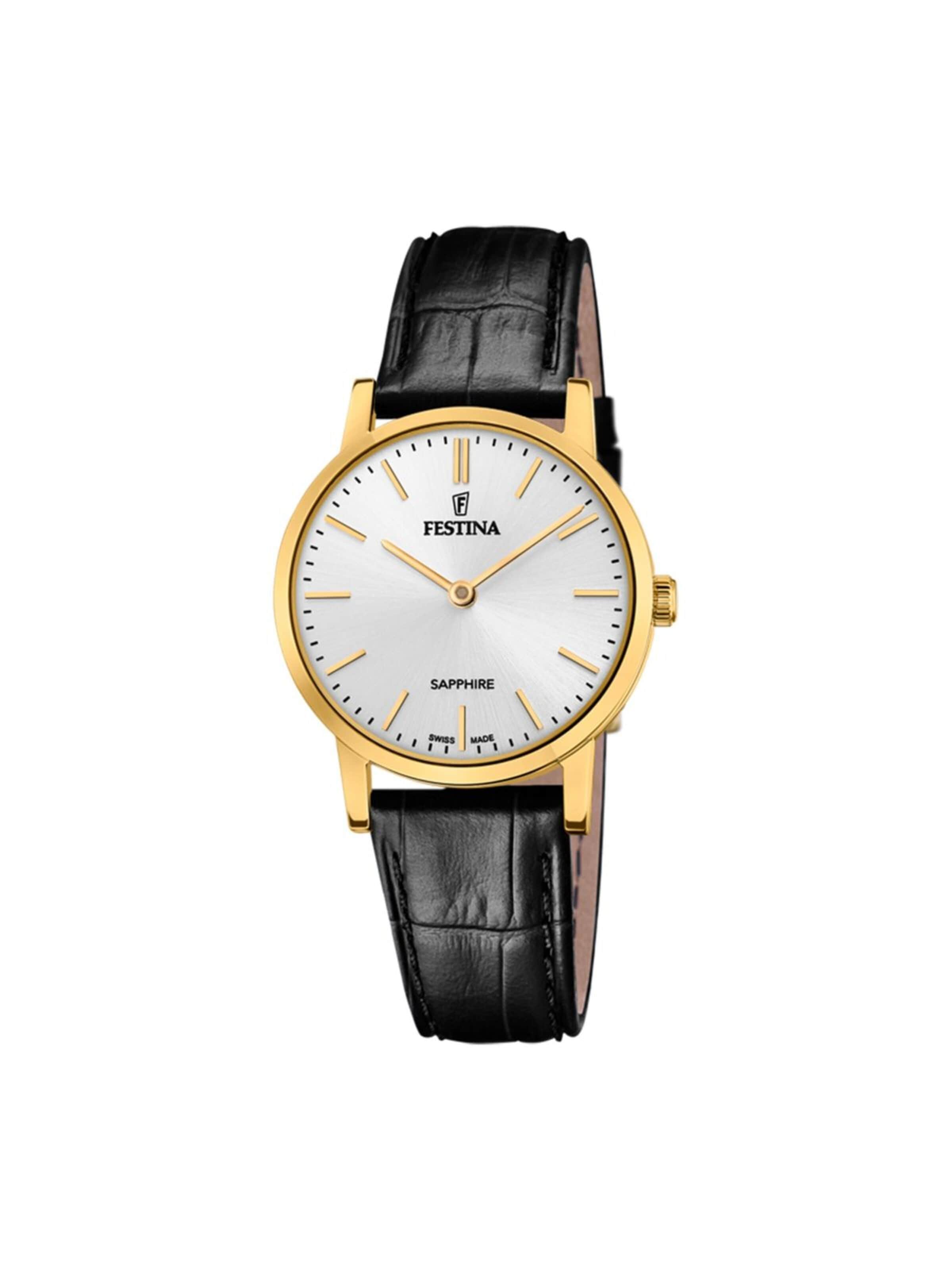 Montre à affichage analogique 'Festina - Watch Swiss Made - Quartz watch movement - Watch case width: 29.3 mm' FESTINA en blanc : devant