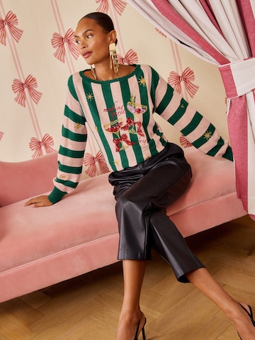 Pullover 'Making Sprits' di love & roses in verde