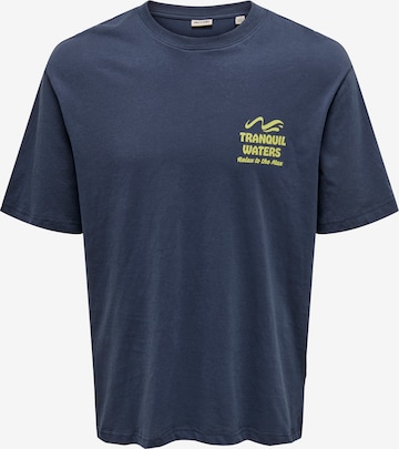 Only & Sons Shirt 'ONSCHESTER' in Blauw: voorkant