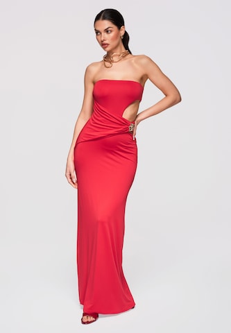 Robe de soirée Ombre en rouge : devant