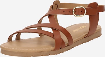 Sandales 'Aurora' ABOUT YOU en marron : devant