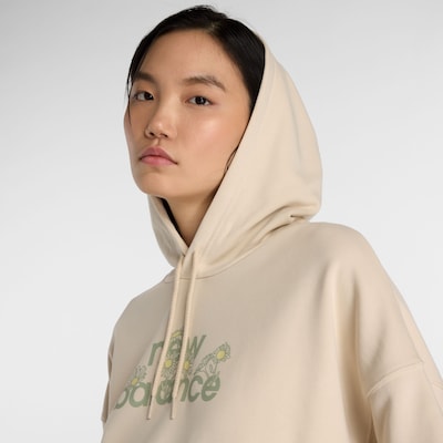 new balance Sweatshirt 'Flower' in Cappuccino / Yellow / Light green, Item view