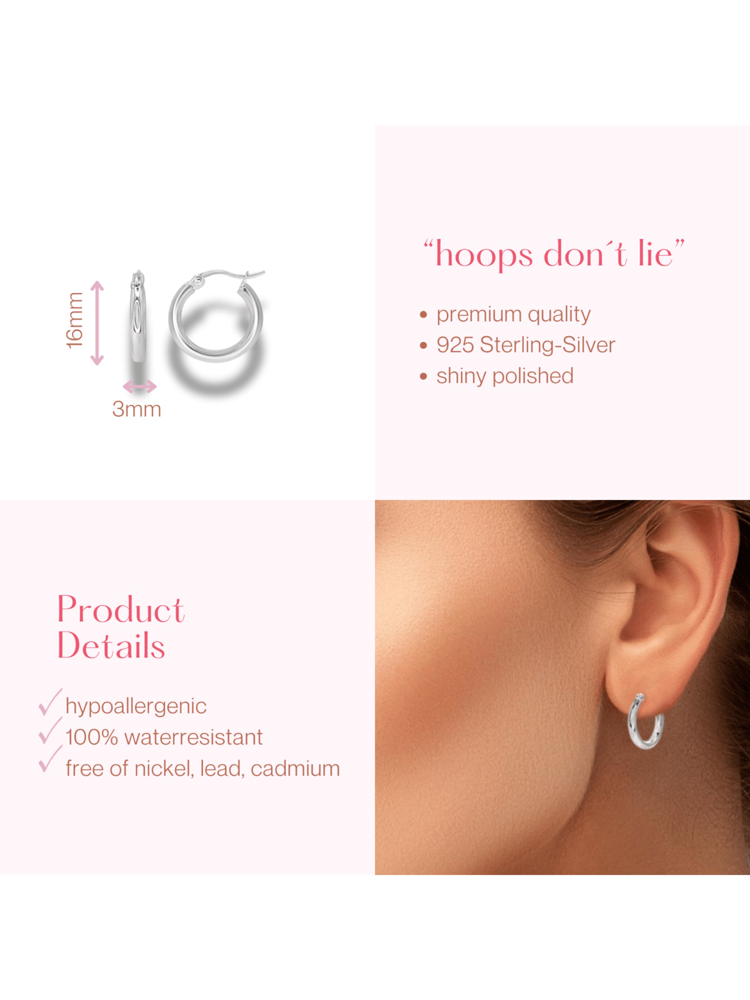 ARS-ARGENTI Earrings 'HOOPS DON’T LIE' in Silver